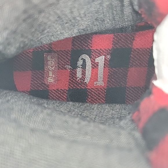 Levis 501 Boys Denim Hi Top Sneaker Size 2 Great Shape - Picture 10 of 10